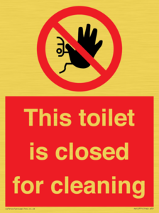 This toilet is closed for cleaning